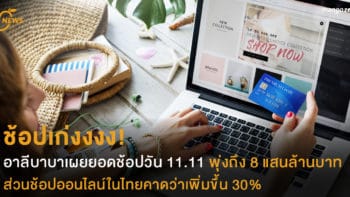 ช้อปเก่งงงง! อาลีบาบาเผยยอดช้อปวัน 11.11 พุ่งถึง 8 แสนล้านบาท ส่วนช้อปออนไลน์ในไทยคาดว่าเพิ่มขึ้น 30%