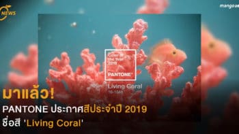 มาแล้ว! PANTONE ประกาศสีประจำปี 2019 ชื่อสี 'Living Coral'