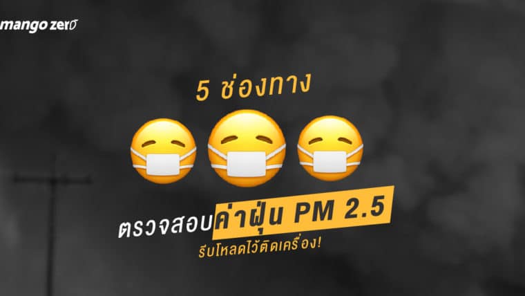 5 ช่องทางตรวจสอบค่าฝุ่น PM 2.5 รีบโหลดไว้ติดเครื่อง!