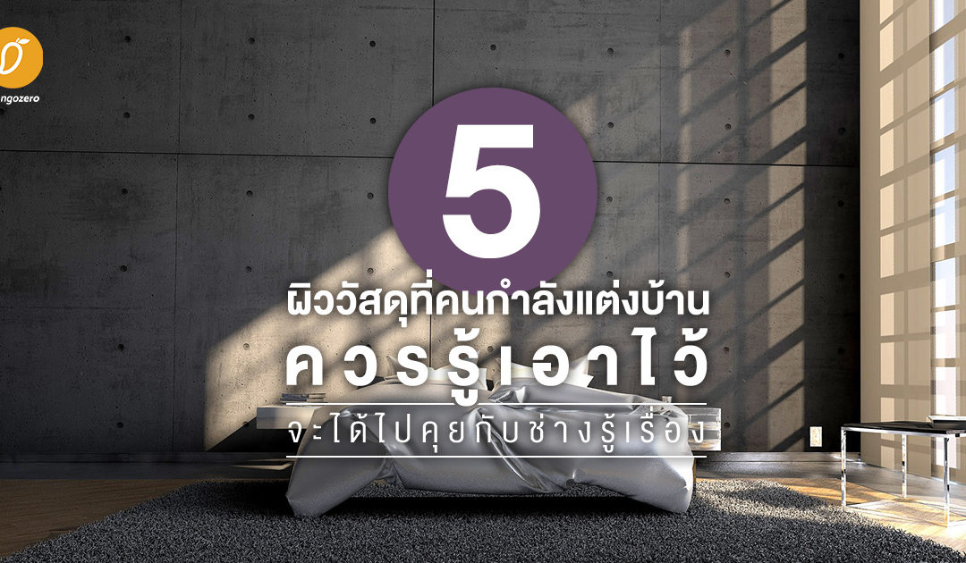 5 วัสดุที่คนกำลังแต่งบ้านควรรู้เอาไว้ จะได้ไปคุยกับช่างรู้เรื่อง