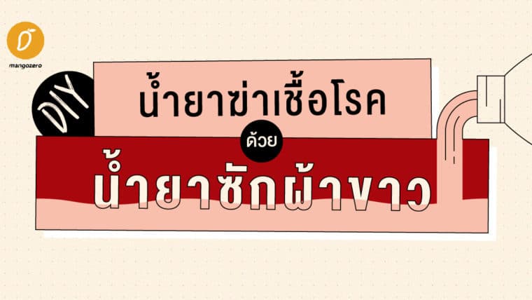 DIY น้ำยาฆ่าเชื้อโรค ด้วยน้ำยาซักผ้าขาว 