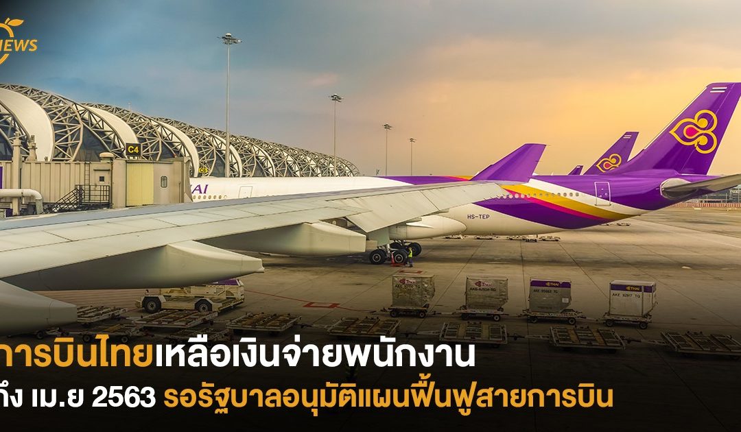 การบินไทยเหลือเงินจ่ายพนักงานถึงเม.ย. 2563  รอรัฐบาลอนุมัติแผนฟื้นฟูสายการบิน