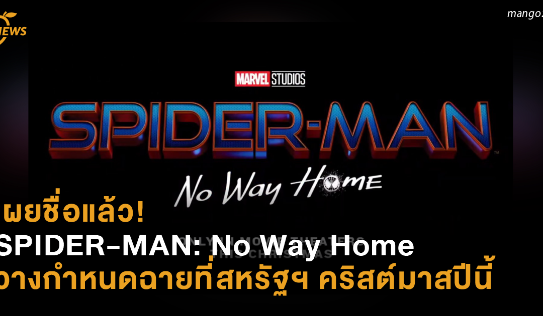 เผยชื่อแล้ว! SPIDER-MAN: No Way Home วางกำหนดฉายที่สหรัฐฯ คริสต์มาสปีนี้