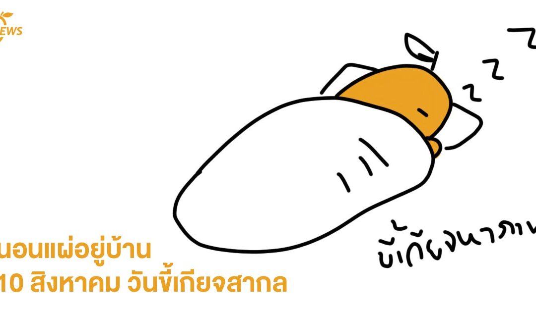 นอนแผ่อยู่บ้าน 10 สิงหาคม วันขี้เกียจสากล