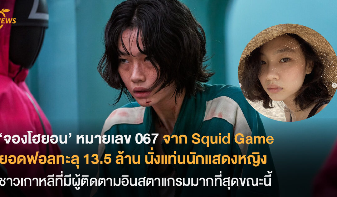 ‘จองโฮยอน’ หมายเลข 067 จาก Squid Game นั่งแท่นนักแสดงหญิงชาวเกาหลี ที่มีผู้ติดตามอินสตาแกรมมากที่สุดขณะนี้