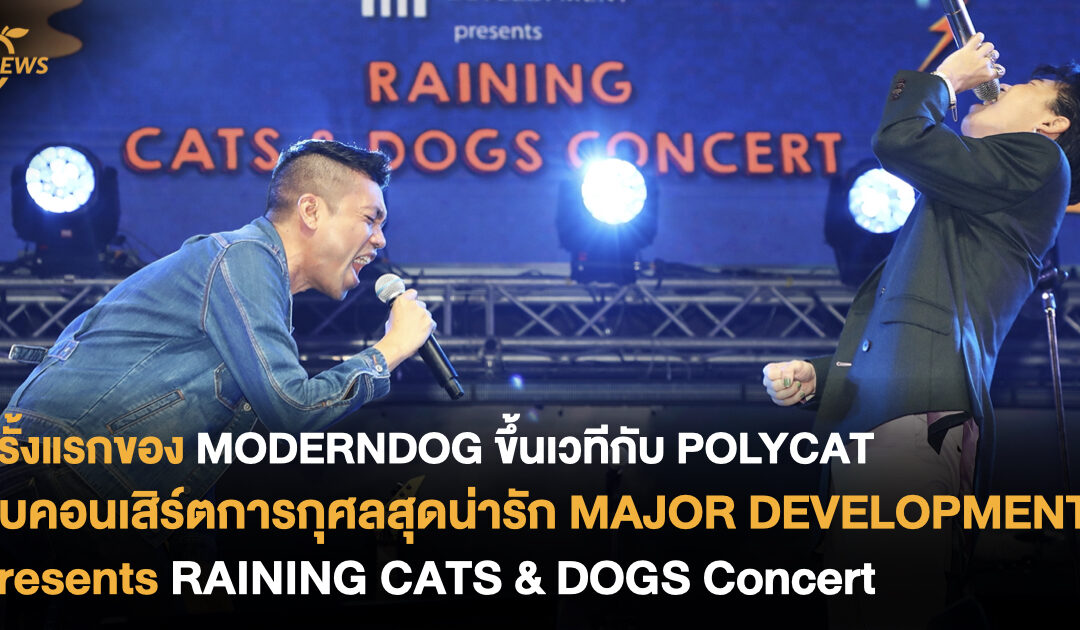 ครั้งแรกของ MODERNDOG ขึ้นเวทีกับ POLYCAT กับคอนเสิร์ตการกุศลสุดน่ารัก MAJOR DEVELOPMENT presents RAINING CATS & DOGS Concert
