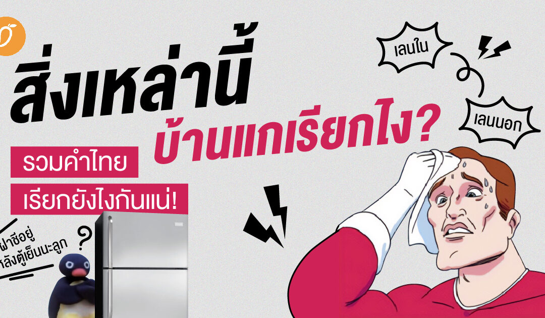 สิ่งเหล่านี้ บ้านแกเรียกไง? รวมคำไทยเรียกยังไงกันแน่!
