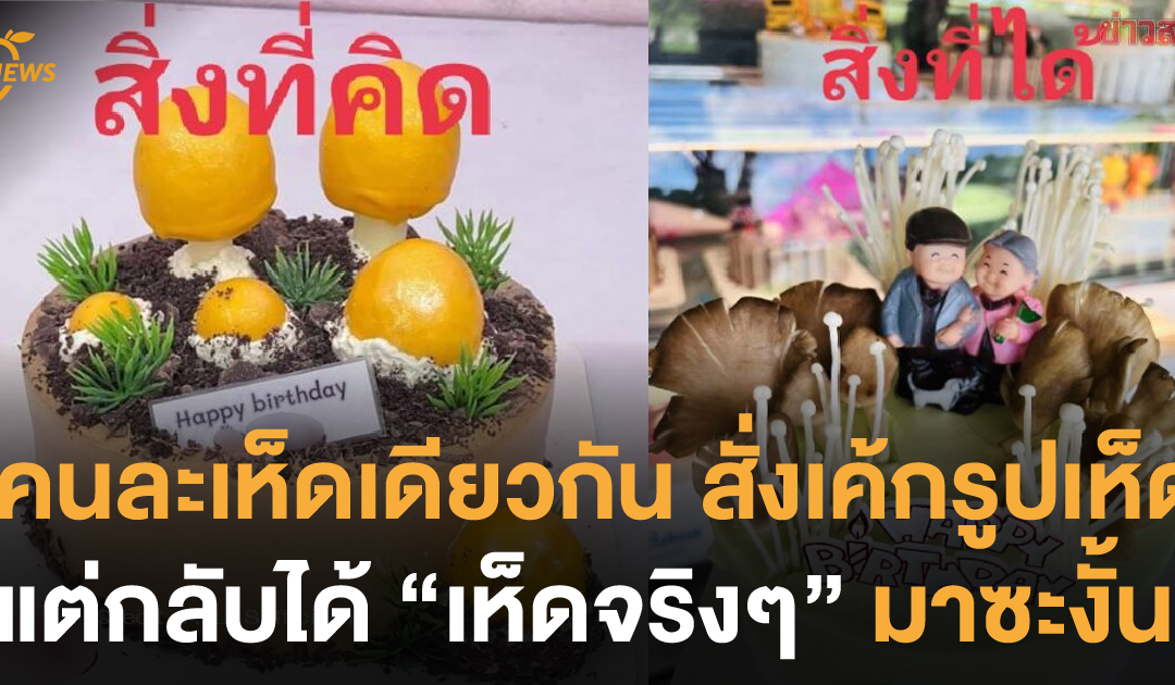 คนละเห็ดเดียวกัน สั่งเค้กรูปเห็ด แต่กลับได้ “เห็ดจริงๆ” มาซะงั้น