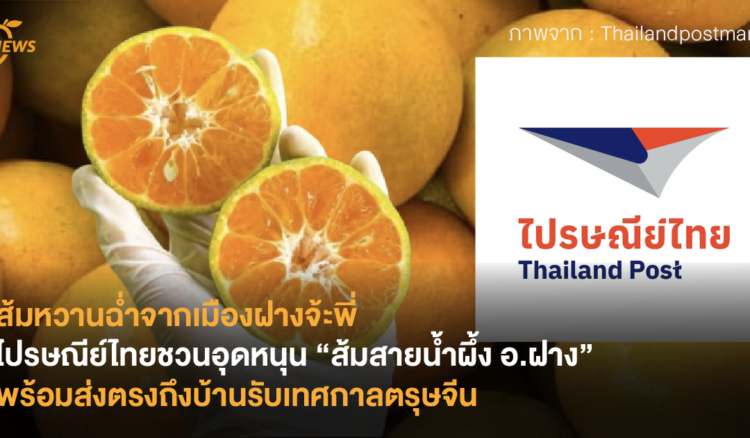 ส้มหวานฉ่ำจากเมืองฝางจ้ะพี่ ไปรษณีย์ไทยชวนอุดหนุน “ส้มสายน้ำผึ้ง อ.ฝาง” พร้อมส่งตรงถึงบ้านรับเทศกาลตรุษจีน