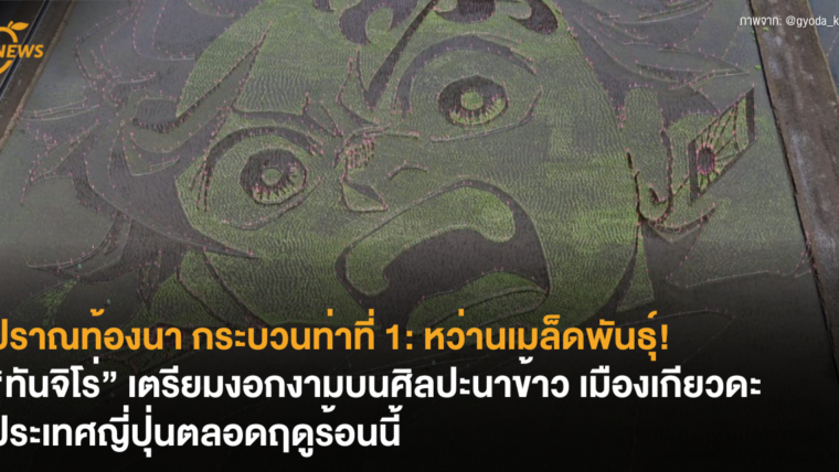 ปราณท้องนากระบวนท่าที่ 1: หว่านเมล็ดพันธุ์! “ทันจิโร่” เตรียมงอกงามบนศิลปะนาข้าวประจำเมืองเกียวดะ ประเทศญี่ปุ่นตลอดฤดูร้อนนี้